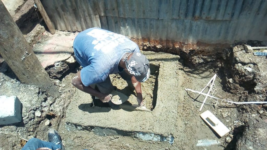 Nairobi Water simplified sewer pilot project in Mosquer Rd, Kwa Reuben